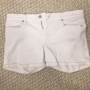 White summer shorts